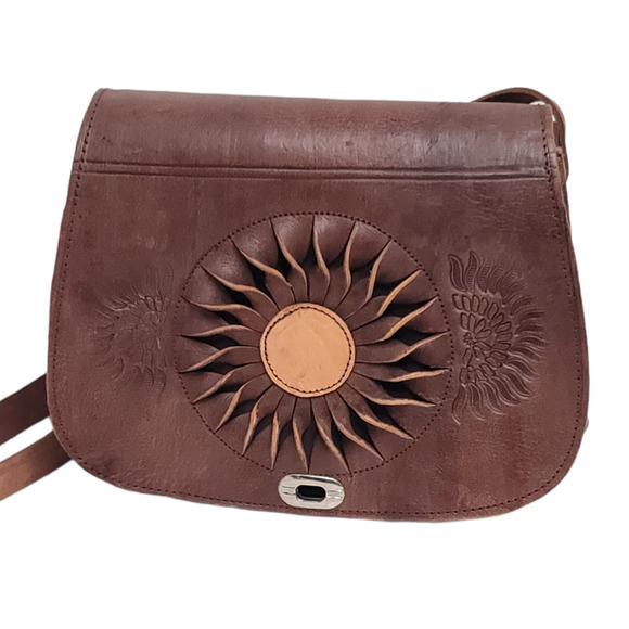 Leather Bag in Brown • Moroccan Shoulder Bag • Handbag 100% Handmade - Picture 1 of 8
